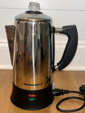 Elite Gourmet EC923 Electric 12Cup Coffee Percolator Stainless Excellent & Fast